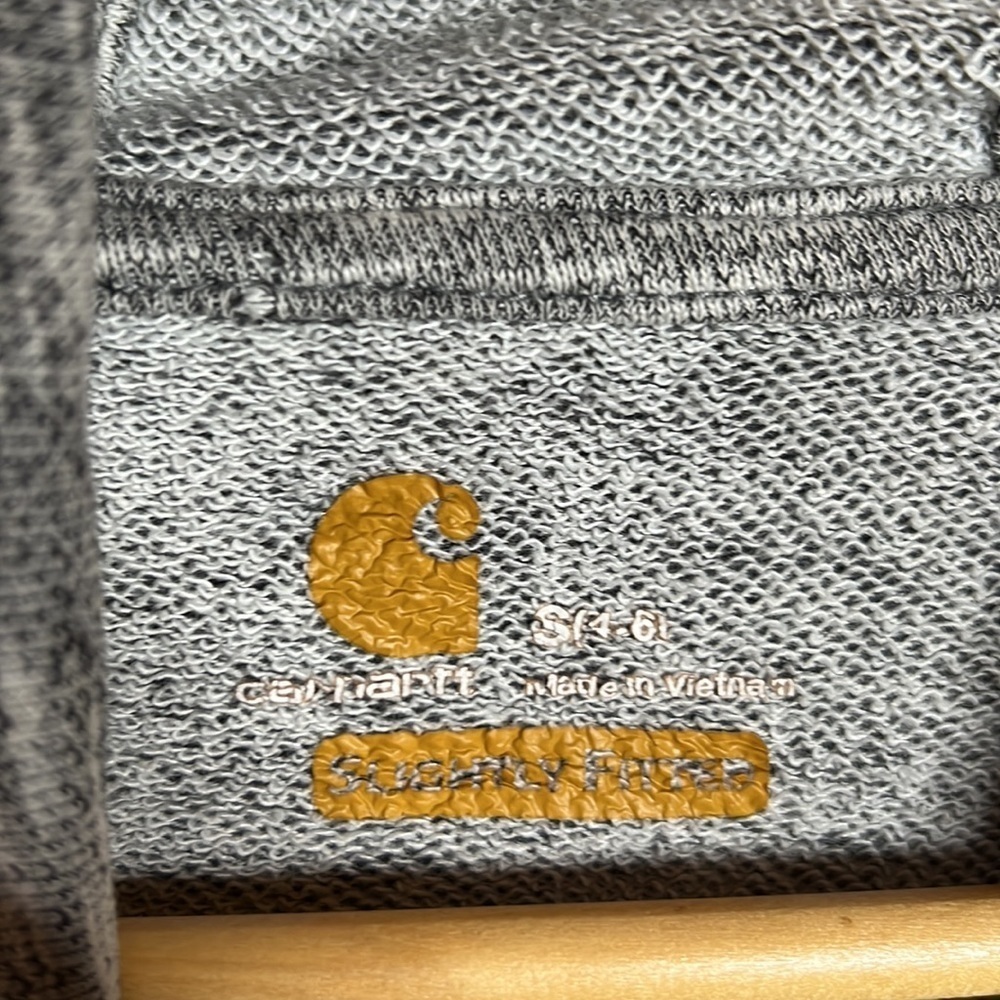 Carhartt Scuba Neck Hoodie Women’s Size Small Heather Gray Workwear Pullover - Picture 5 of 8